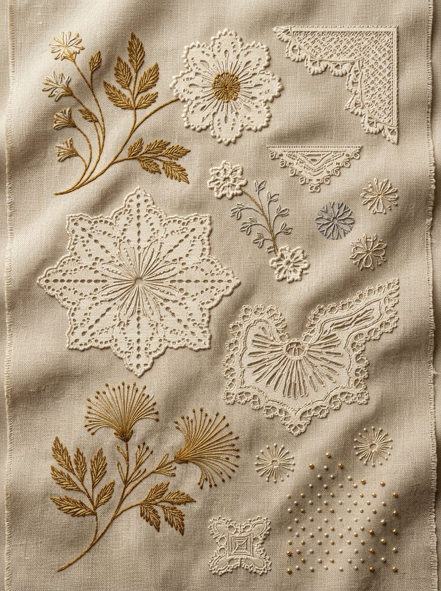 Accent Designs & Mini Motif Library - Book 2 | Digital PDF Embroidery Design Book