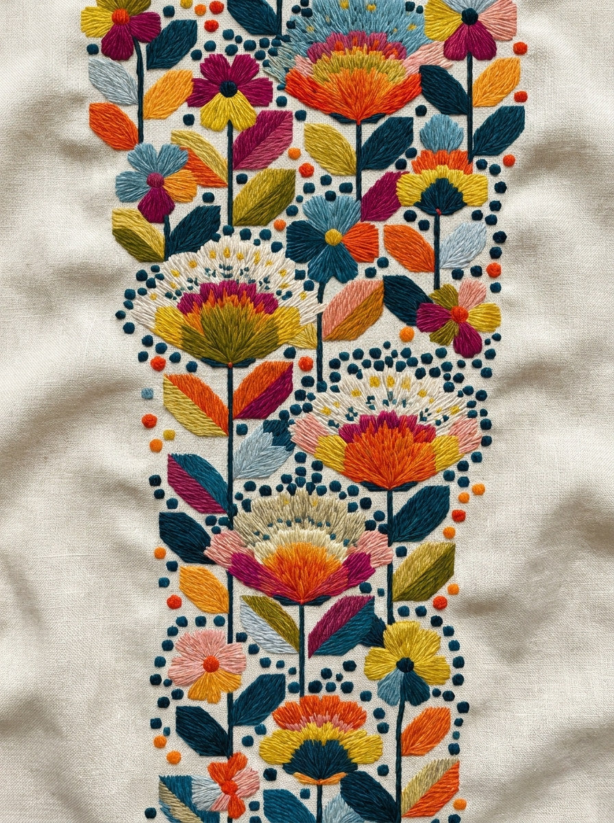 Mini Colorwork Border Unit Modern 02 from Modern Colorwork Embroidery Book 4, a digital embroidery design reference for machine embroidery designs, embroidery patterns and border and edge embroidery.