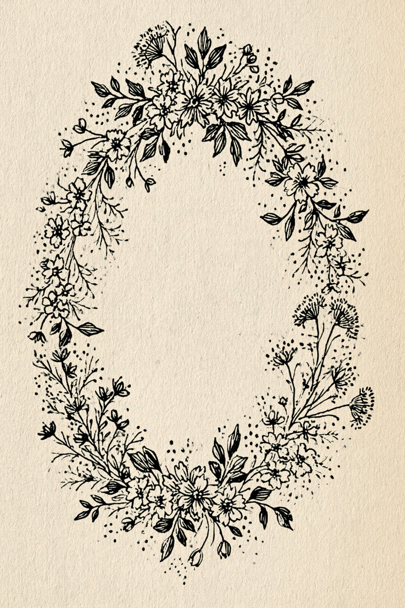 Mini Floral Frame Motif from Classic Frames & Borders Book 2, a digital embroidery design reference for machine embroidery designs, embroidery patterns and border and edge embroidery.