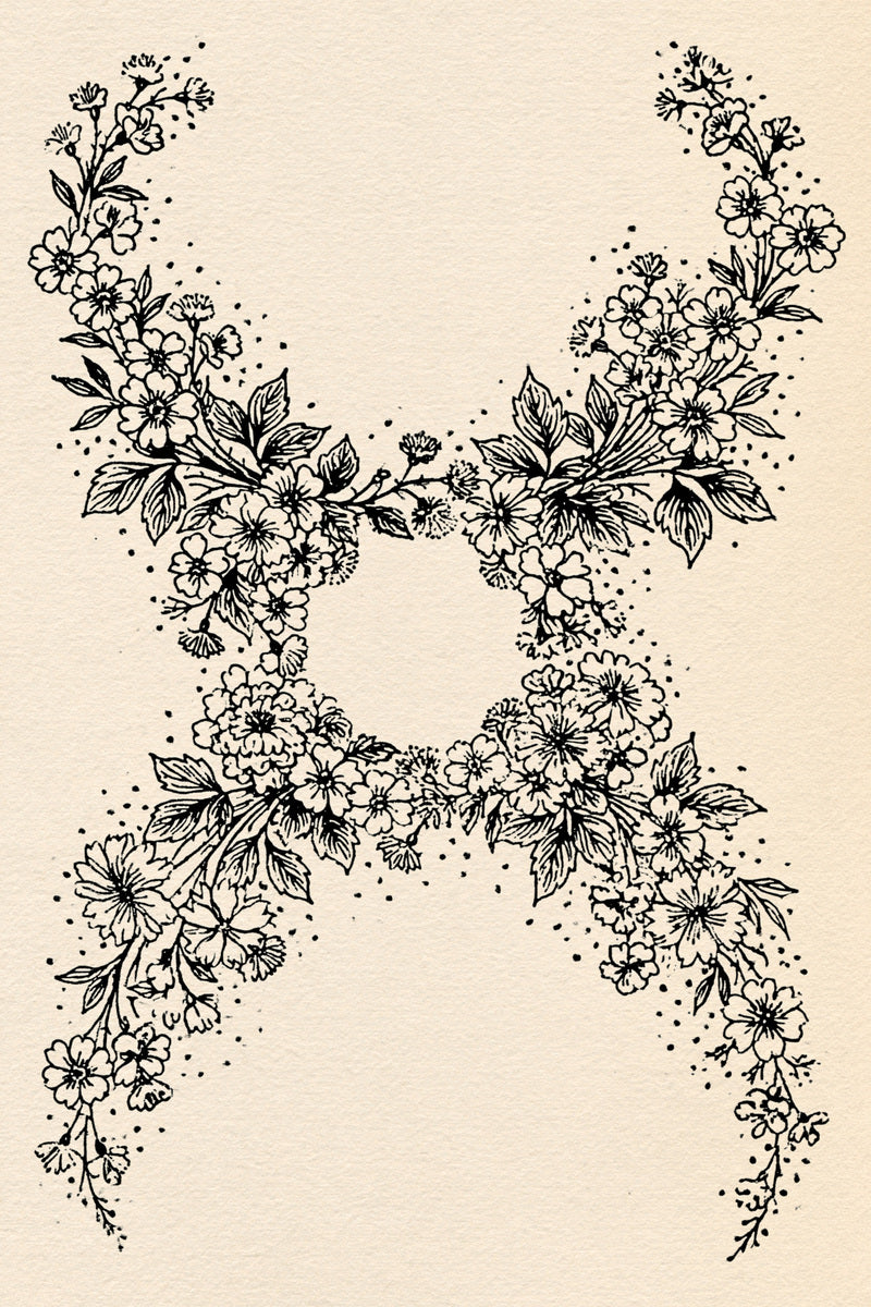 Mini Floral Frame Motif from Classic Frames & Borders Book 4, a digital embroidery design reference for machine embroidery designs, embroidery patterns and border and edge embroidery.