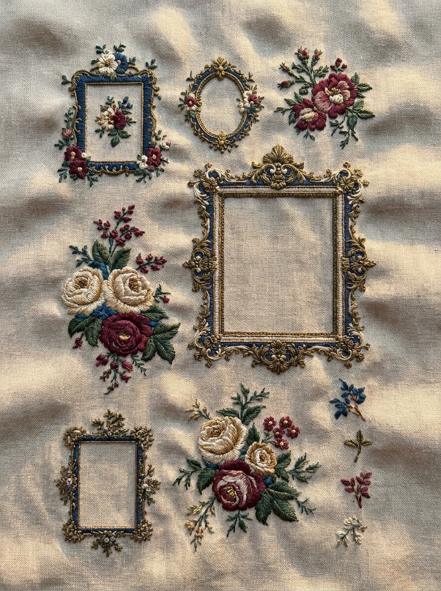Mini Frames Large Frames And 02 from Classic Frames & Borders Book 10, a digital embroidery design reference for machine embroidery designs, embroidery patterns and border and edge embroidery.