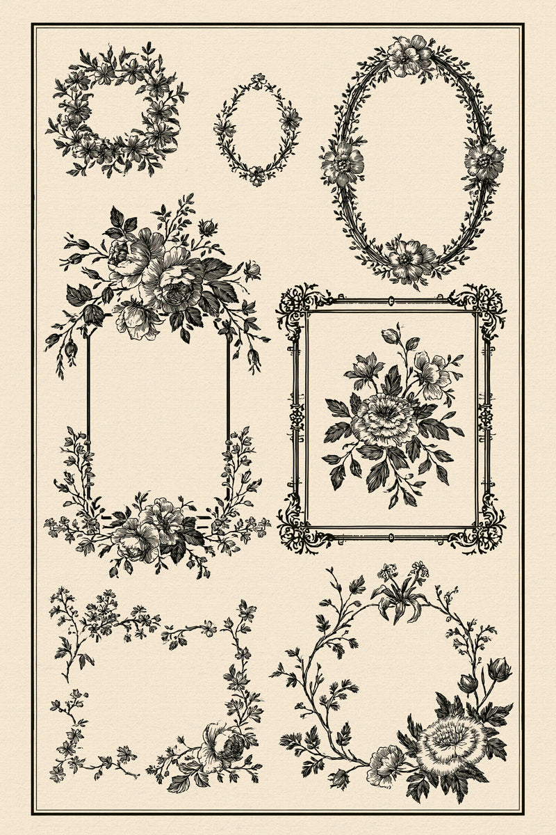 Mini Frames Large Frames And from Classic Frames & Borders Book 6, a digital embroidery design reference for machine embroidery designs, embroidery patterns and border and edge embroidery.