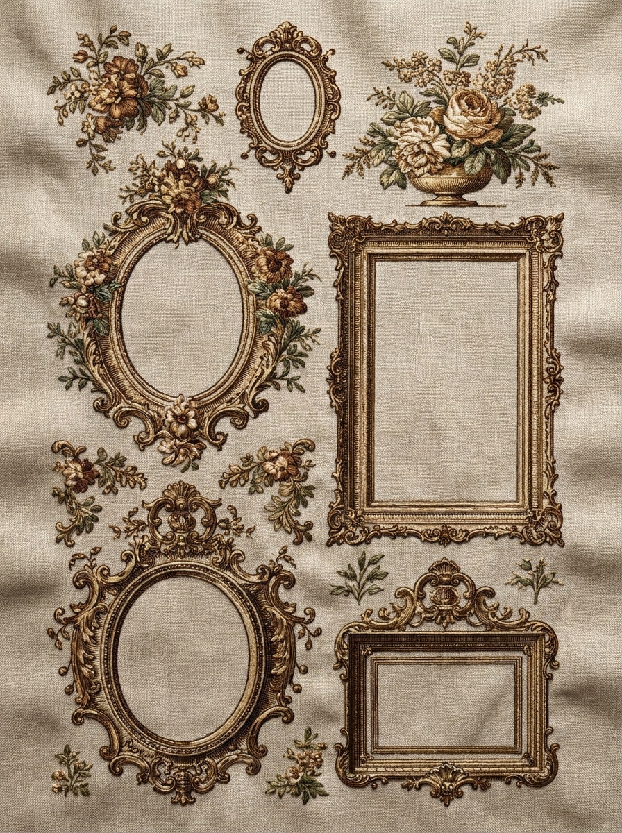 Mini Frames Large Frames And from Classic Frames & Borders Book 3, a digital embroidery design reference for machine embroidery designs, embroidery patterns and border and edge embroidery.