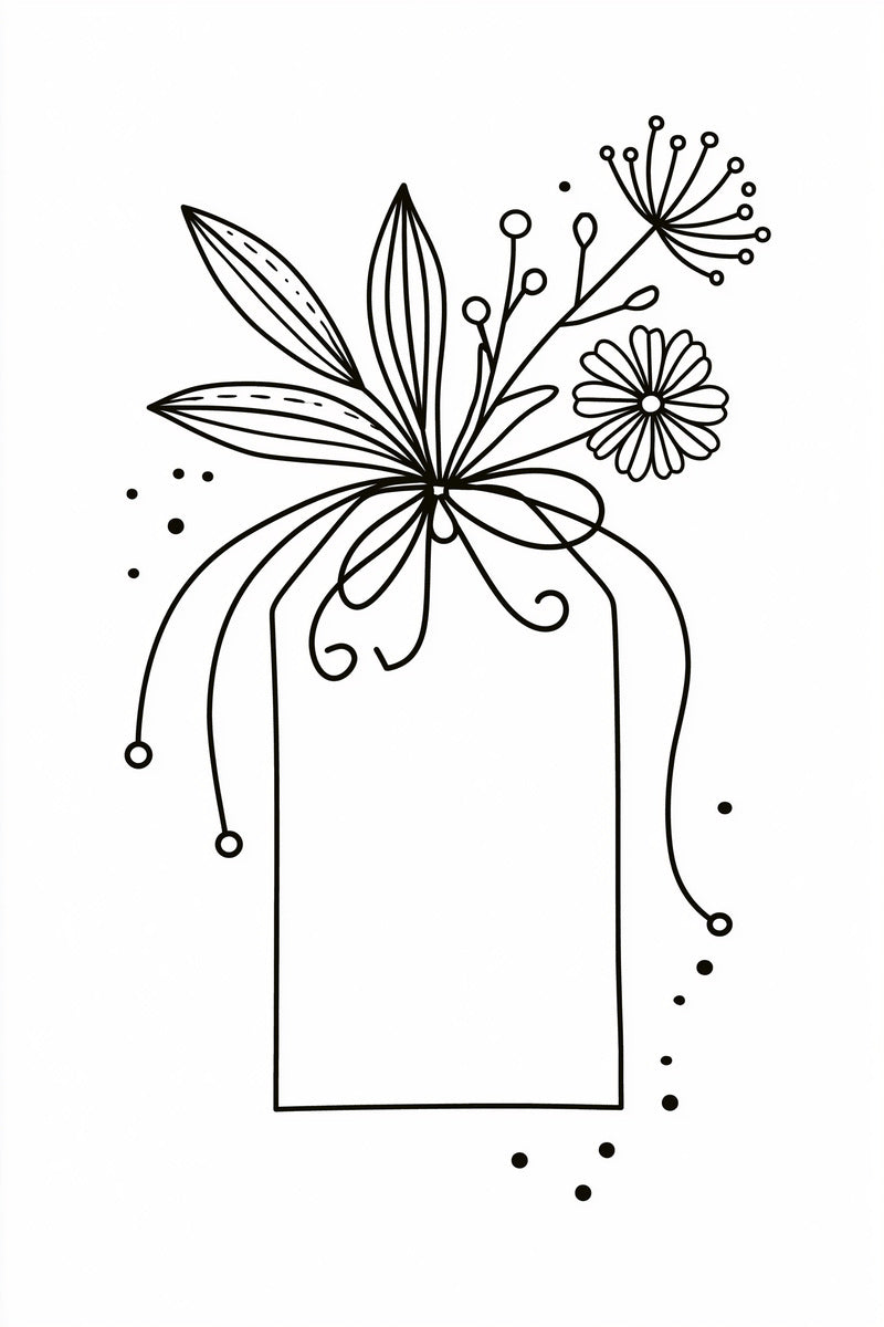 Mini Gift Tag Motif Mini from Accent Designs & Mini Motif Library Book 4, a digital embroidery design reference for machine embroidery designs, embroidery patterns and small motif and accent designs.