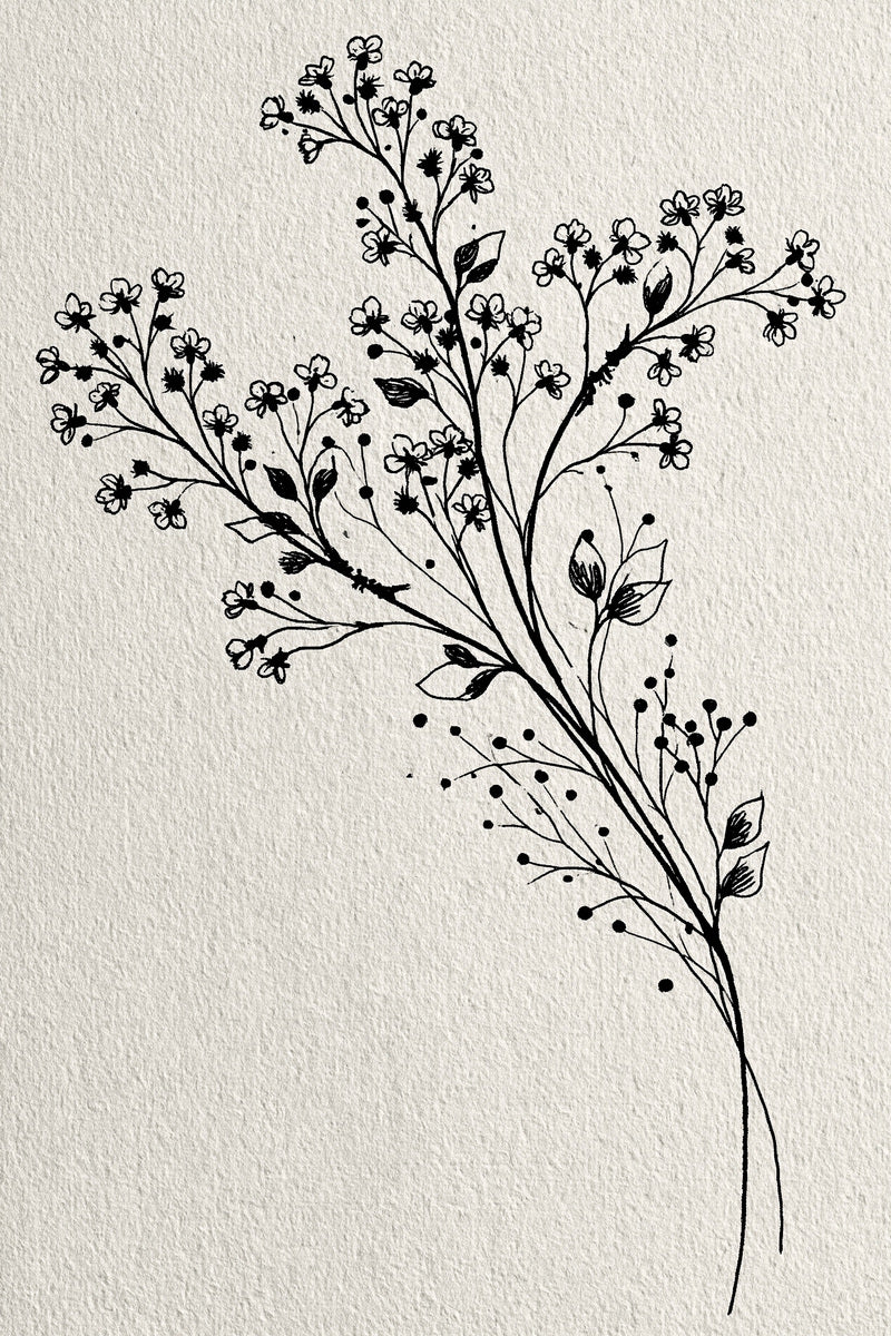 Minimal Shoulder Line Sprig Line from Line Art Embroidery Book 3, a digital embroidery design reference for machine embroidery designs, embroidery patterns and small motif and accent designs.