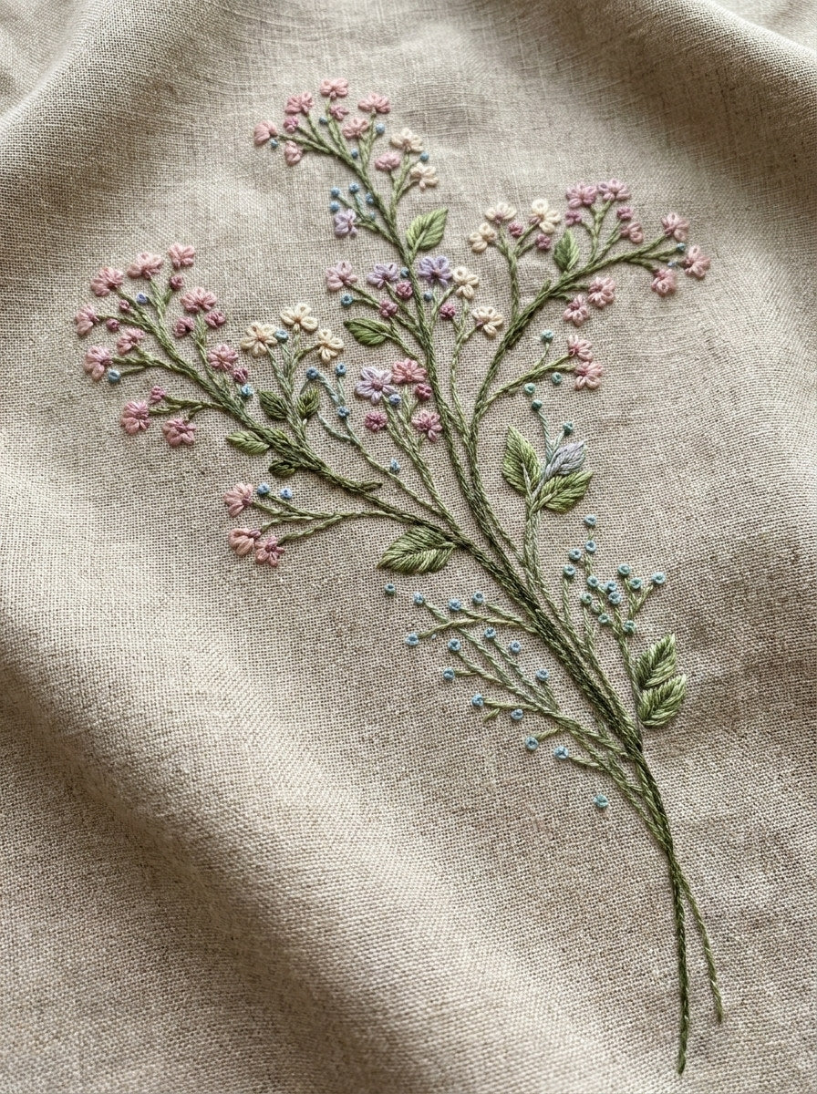 Minimal Shoulder Line Sprig Line from Line Art Embroidery Book 3, a digital embroidery design reference for machine embroidery designs, embroidery patterns and small motif and accent designs.
