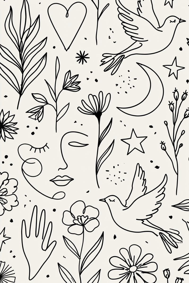 Minimal Symbol Line Art Library from Line Art Embroidery Book 1, a digital embroidery design reference for machine embroidery designs, embroidery patterns and small motif and accent designs.