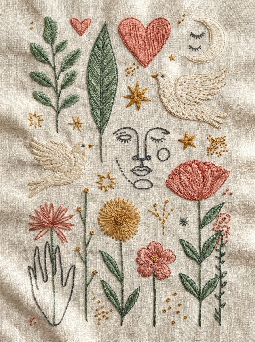Minimal Symbol Line Art Library from Line Art Embroidery Book 3, a digital embroidery design reference for machine embroidery designs, embroidery patterns and small motif and accent designs.