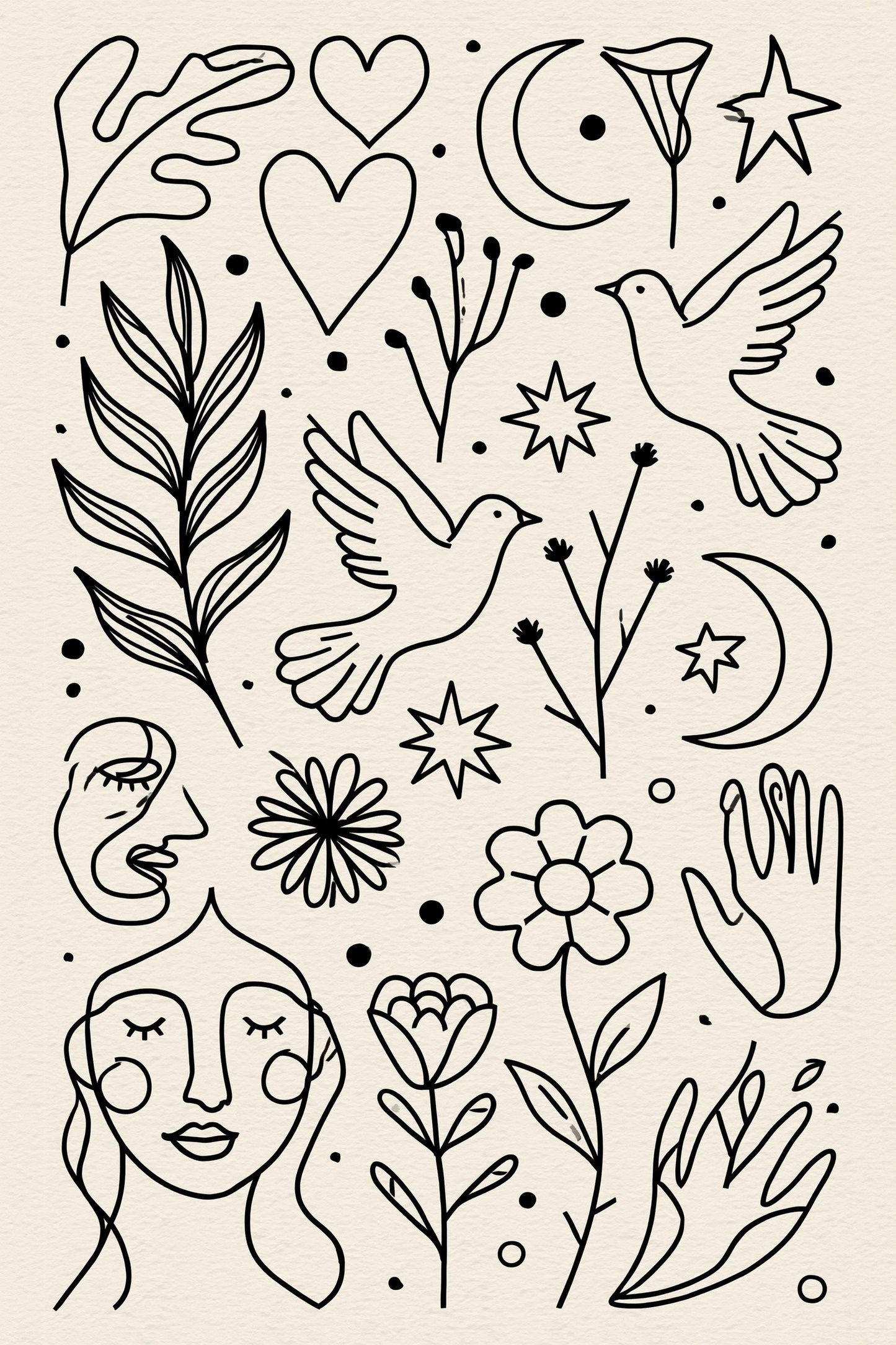 Digital PDF embroidery design bundle cover preview for Monochrome Stitch Language Bundle 4, featuring curated embroidery patterns, motif library references and textile design… - preview 15