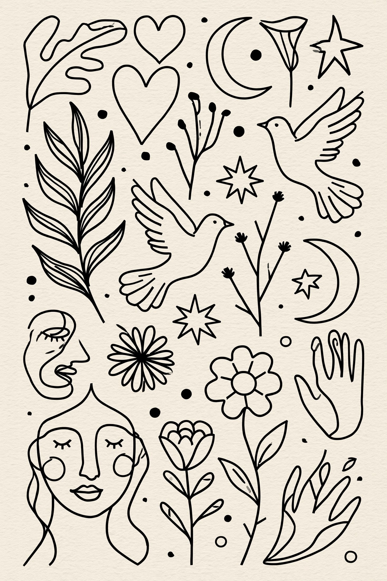 Digital PDF embroidery design bundle cover preview for Monochrome Stitch Language Bundle 4, featuring curated embroidery patterns, motif library references and textile design… - preview 15