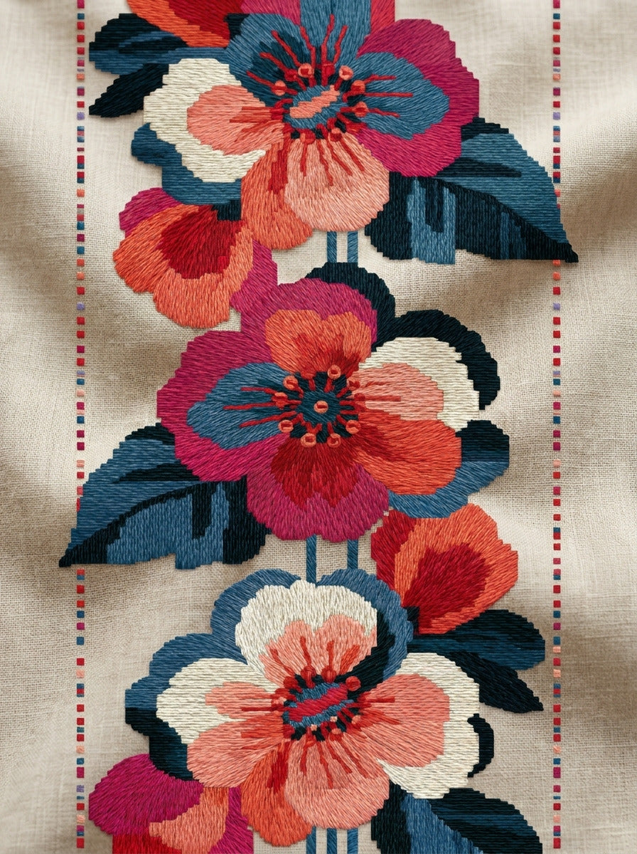 Modern Colorwork Cuff Border Modern from Modern Colorwork Embroidery Book 4, a digital embroidery design reference for machine embroidery designs, embroidery patterns and border and edge embroidery.