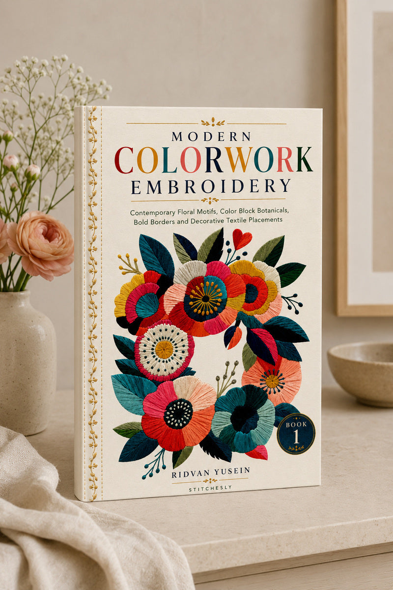 Modern Colorwork Embroidery 1 Book from Modern Colorwork Embroidery Book 1, a digital embroidery design reference for machine embroidery designs, embroidery patterns and embroidery design reference.