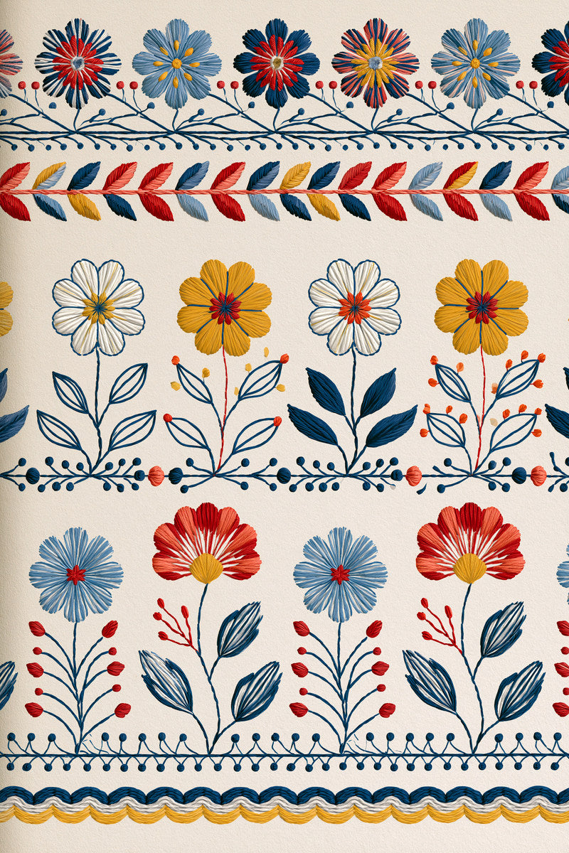 Modern Colorwork Embroidery Pattern from Modern Colorwork Embroidery Book 1, a digital embroidery design reference for machine embroidery designs, embroidery patterns and embroidery design reference.