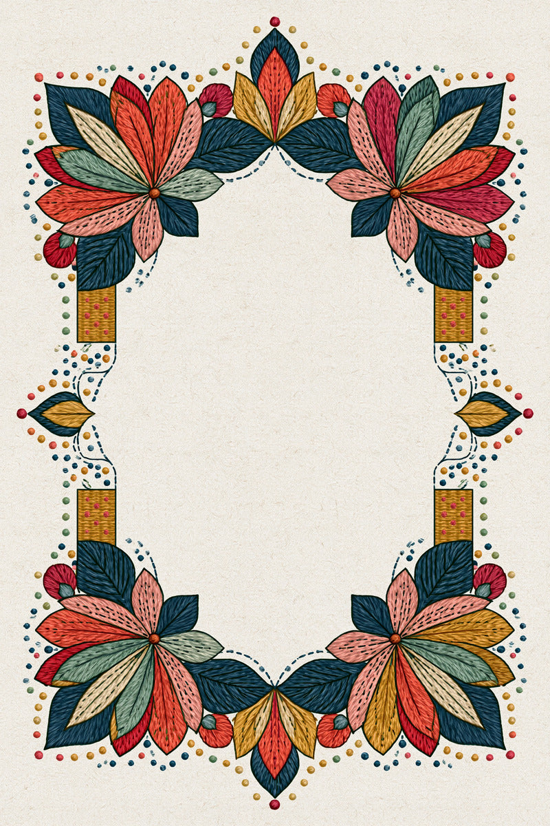 Modern Colorwork Label Frame Modern from Modern Colorwork Embroidery Book 1, a digital embroidery design reference for machine embroidery designs, embroidery patterns and frames and monogram spaces.