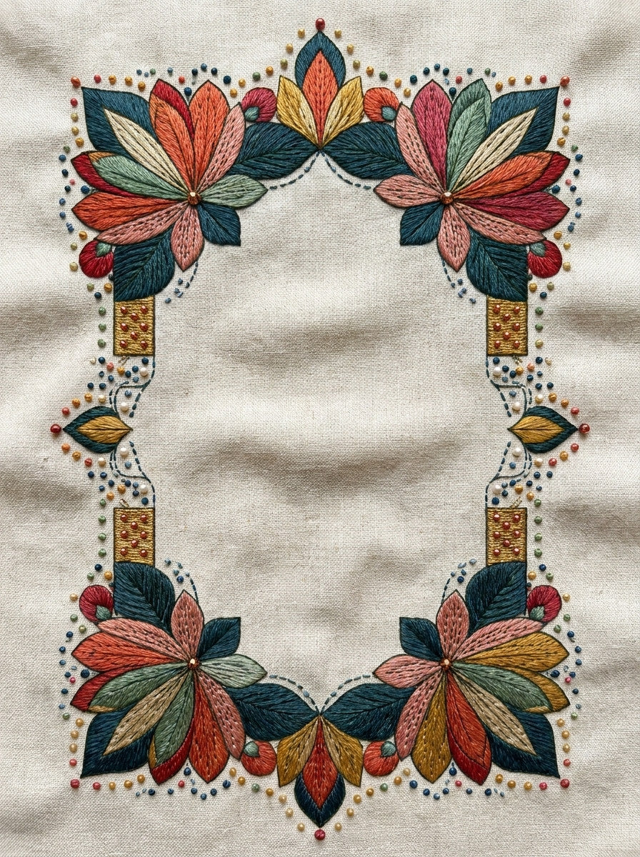 Modern Colorwork Label Frame Modern from Modern Colorwork Embroidery Book 1, a digital embroidery design reference for machine embroidery designs, embroidery patterns and frames and monogram spaces.