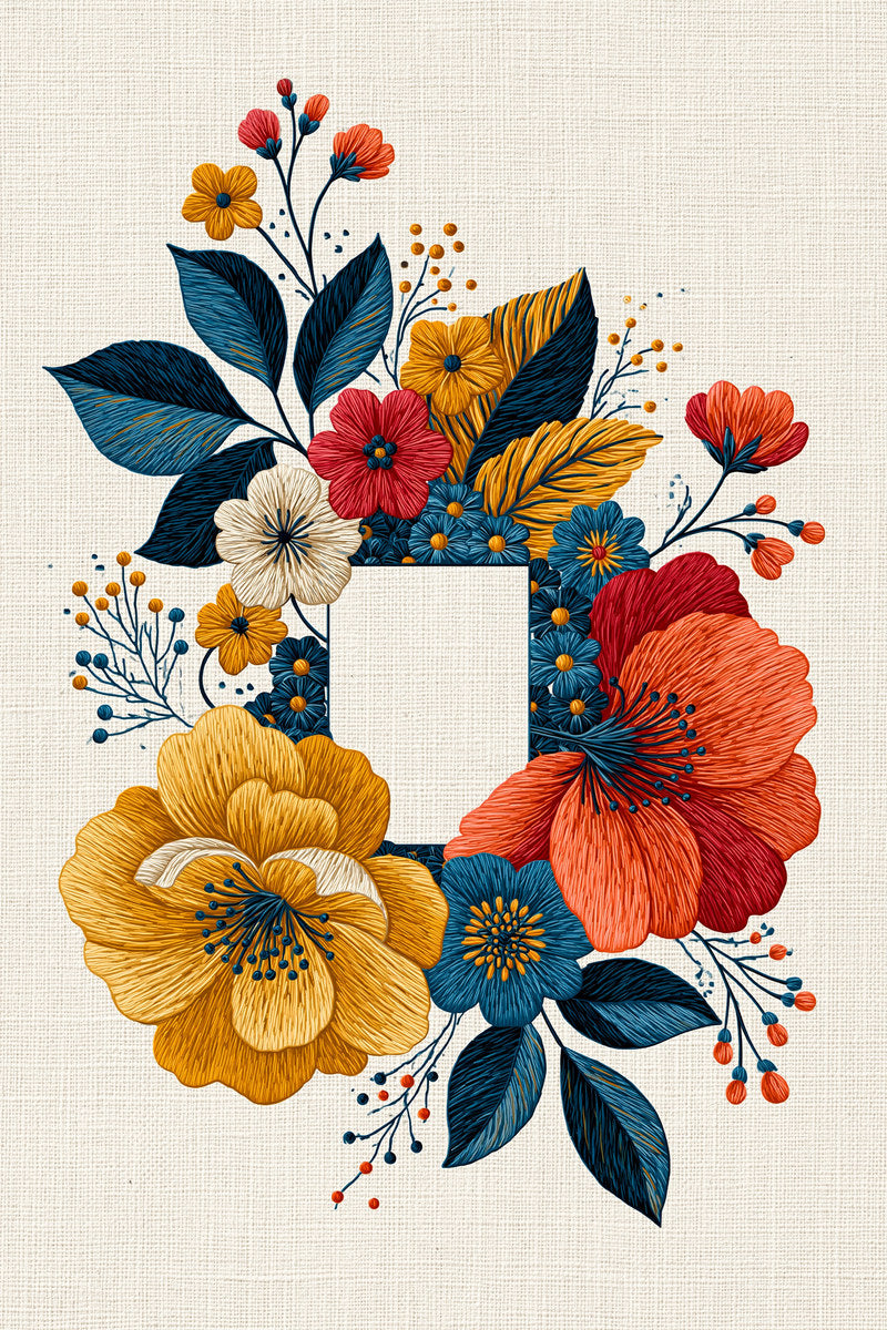 Modern Colorwork Linen Label Modern from Modern Colorwork Embroidery Book 3, a digital embroidery design reference for machine embroidery designs, embroidery patterns and frames and monogram spaces.