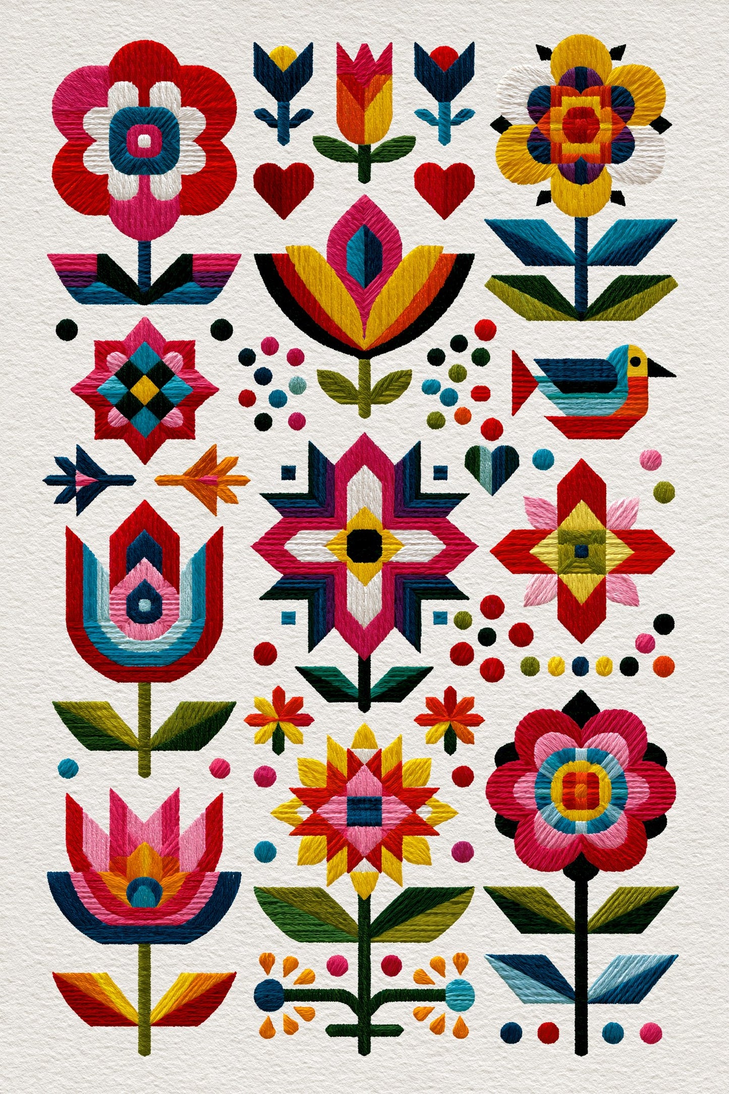 Digital PDF embroidery design bundle cover preview for European Folk & Northern Stitch Bundle 1, featuring curated embroidery patterns, motif library references and textile… - preview 23