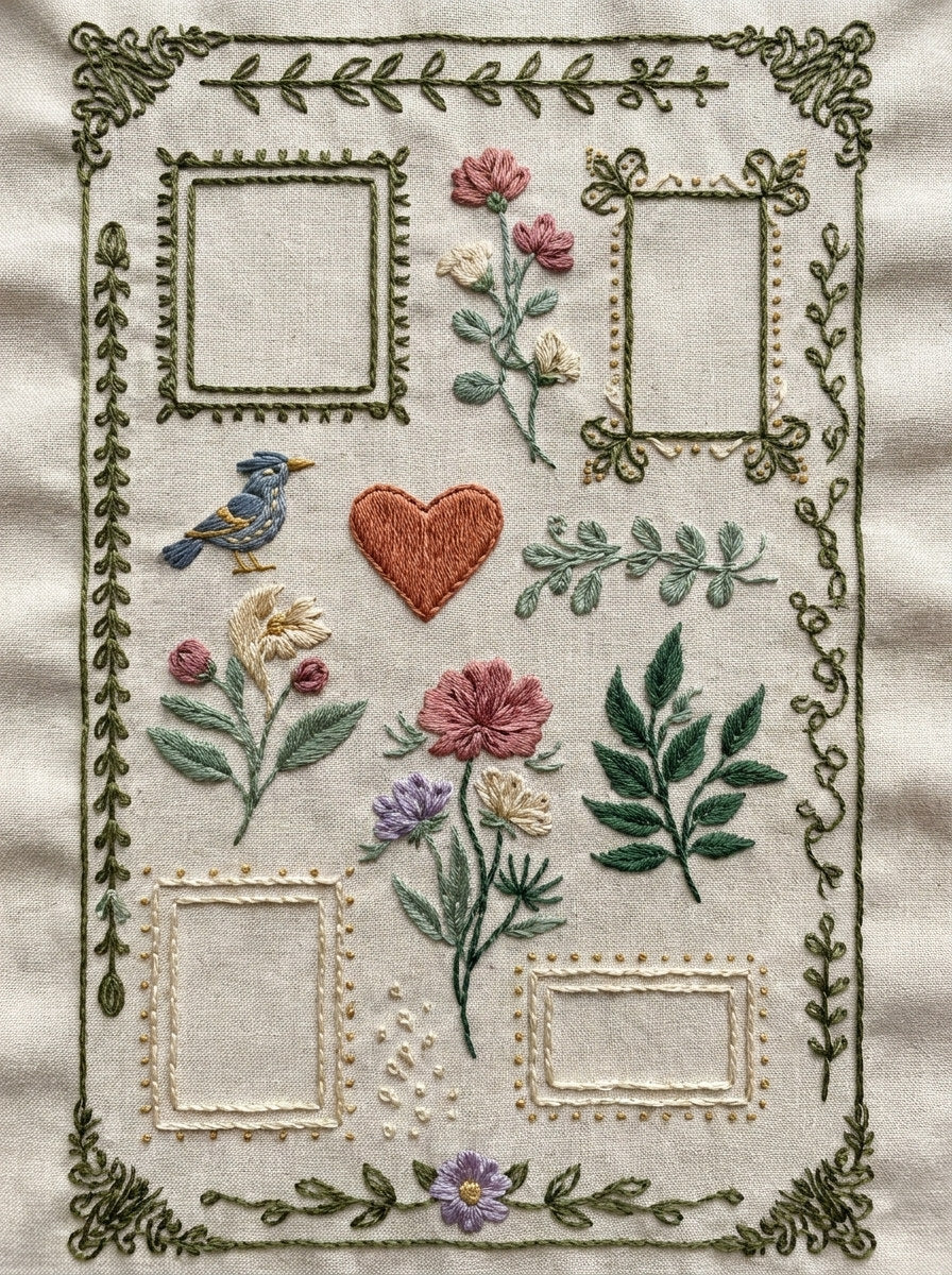 Modern Home Linen Line Art from Line Art Embroidery Book 1, a digital embroidery design reference for machine embroidery designs, embroidery patterns and linen and home textile projects.