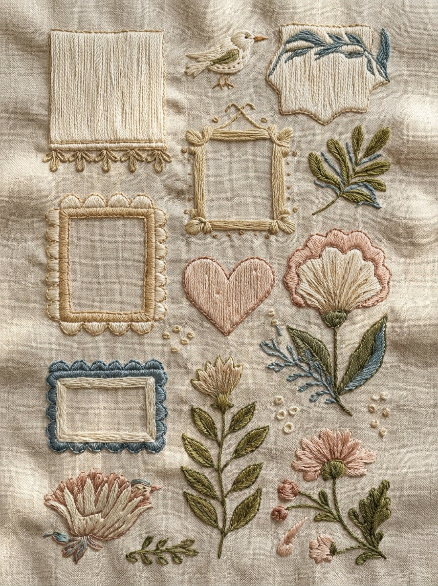 Modern Home Linen Line Art from Line Art Embroidery Book 4, a digital embroidery design reference for machine embroidery designs, embroidery patterns and linen and home textile projects.