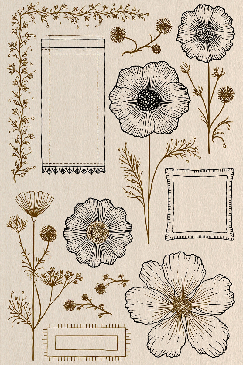 Modern Home Linen Placement Set from Line Art Embroidery Book 2, a digital embroidery design reference for machine embroidery designs, embroidery patterns and lace and broderie details.