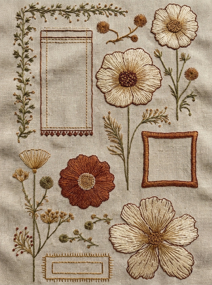 Modern Home Linen Placement Set from Line Art Embroidery Book 2, a digital embroidery design reference for machine embroidery designs, embroidery patterns and lace and broderie details.
