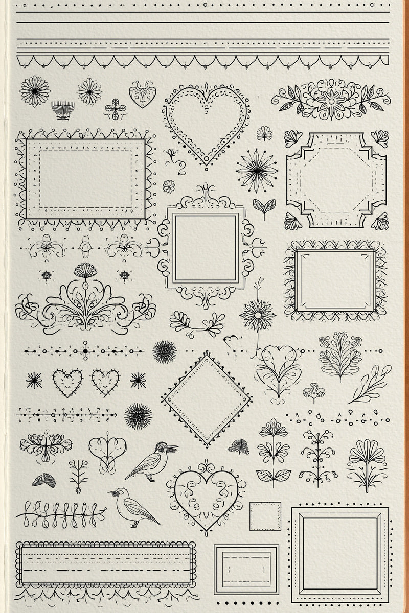 Modern Home Textile Line Art from Line Art Embroidery Book 2, a digital embroidery design reference for machine embroidery designs, embroidery patterns and embroidery design reference.