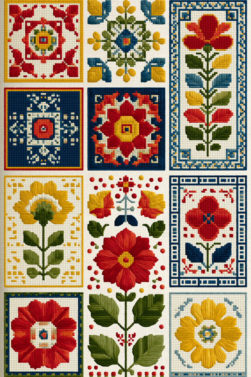 Modern Pillow Home Decor And from Modern Colorwork Embroidery Book 1, a digital embroidery design reference for machine embroidery designs, embroidery patterns and linen and home textile projects.