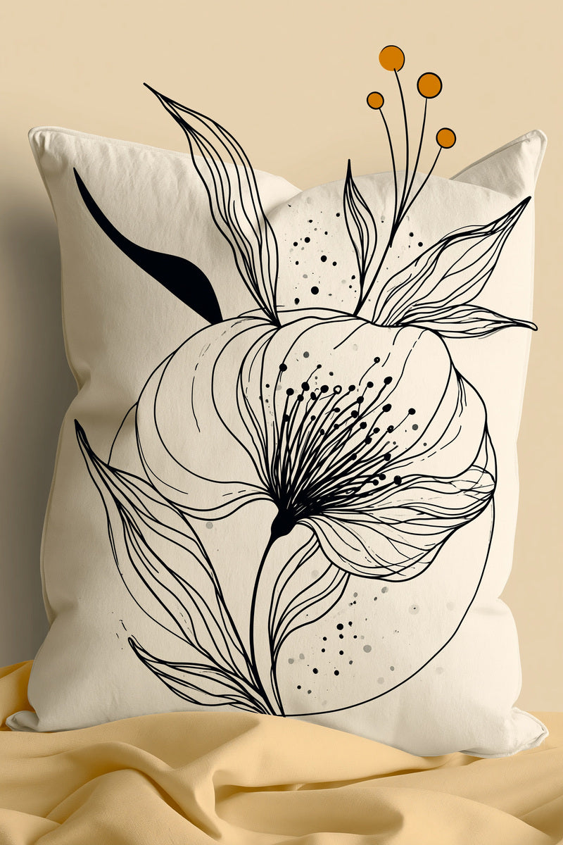 Modern Pillow Line Art Accent from Line Art Embroidery Book 1, a digital embroidery design reference for machine embroidery designs, embroidery patterns and linen and home textile projects.
