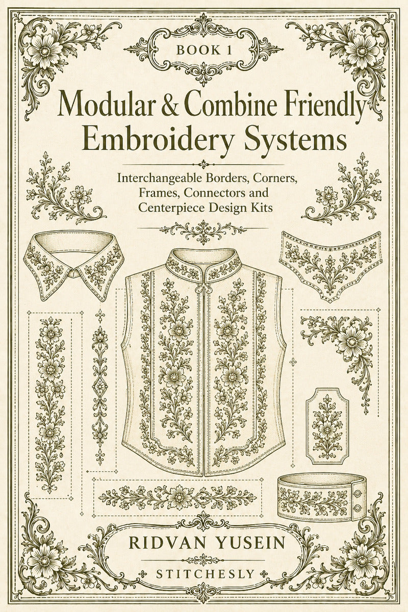 Modular And Combine Friendly Embroidery Systems 1 Book from Modular & Combine Friendly Embroidery Systems Book 1, a digital embroidery design reference for machine embroidery designs, embroidery patterns and embroidery design reference.