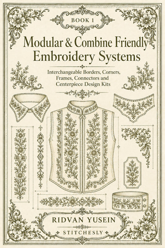 Modular And Combine Friendly Embroidery Systems 1 Book from Modular & Combine Friendly Embroidery Systems Book 1, a digital embroidery design reference for machine embroidery designs, embroidery patterns and embroidery design reference.