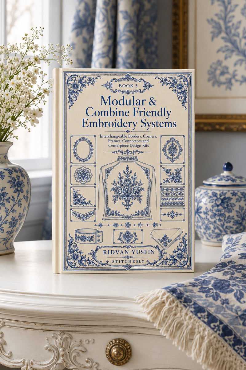 Modular And Combine Friendly Embroidery Systems 3 Book from Modular & Combine Friendly Embroidery Systems Book 3, a digital embroidery design reference for machine embroidery designs, embroidery patterns and embroidery design reference.