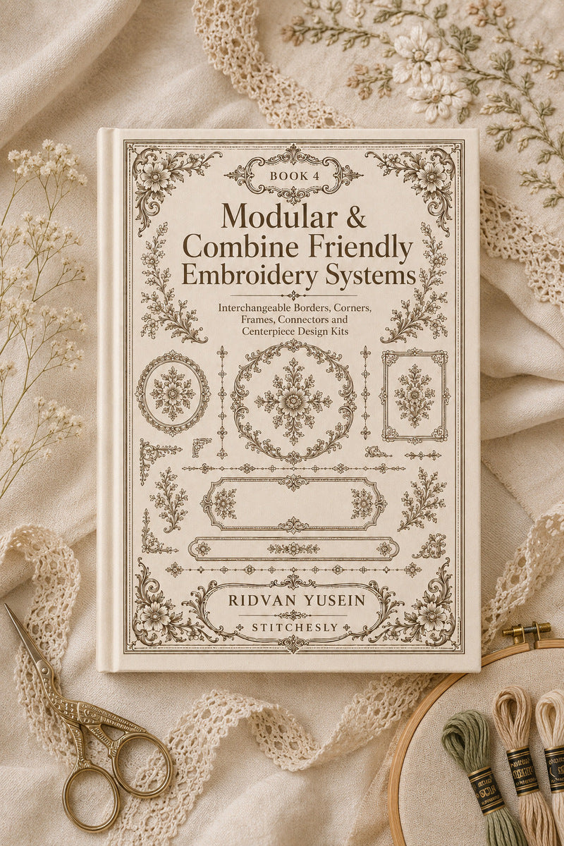 Modular And Combine Friendly Embroidery Systems 4 Book from Modular & Combine Friendly Embroidery Systems Book 4, a digital embroidery design reference for machine embroidery designs, embroidery patterns and embroidery design reference.