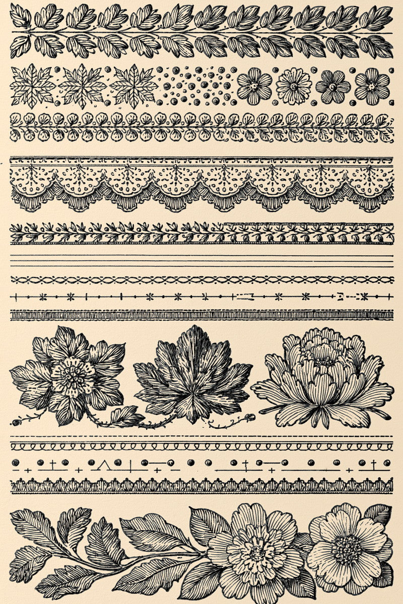 Modular Border Library Plate Modular from Modular & Combine Friendly Embroidery Systems Book 3, a digital embroidery design reference for machine embroidery designs, embroidery patterns and border and edge embroidery.