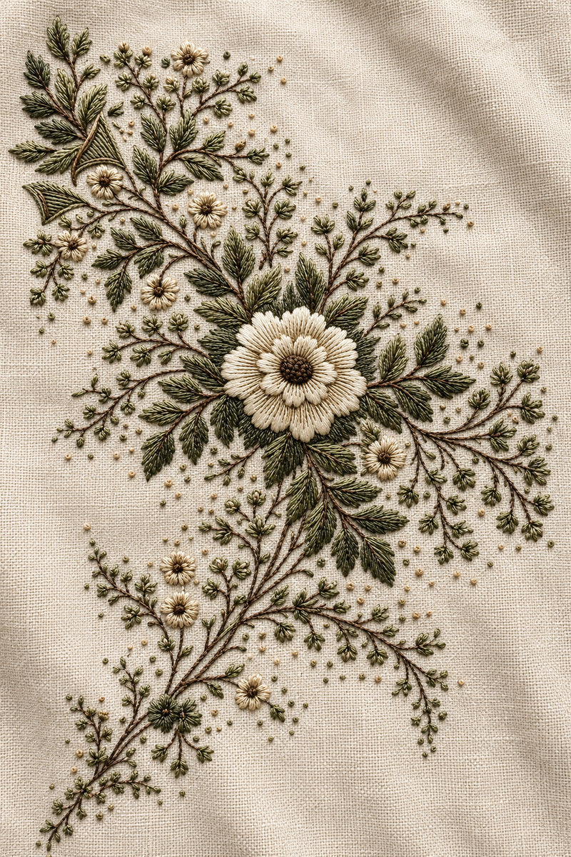 Modular Centerpiece Floral Motif 1 from Modular & Combine Friendly Embroidery Systems - Book 2, a machine embroidery design reference.