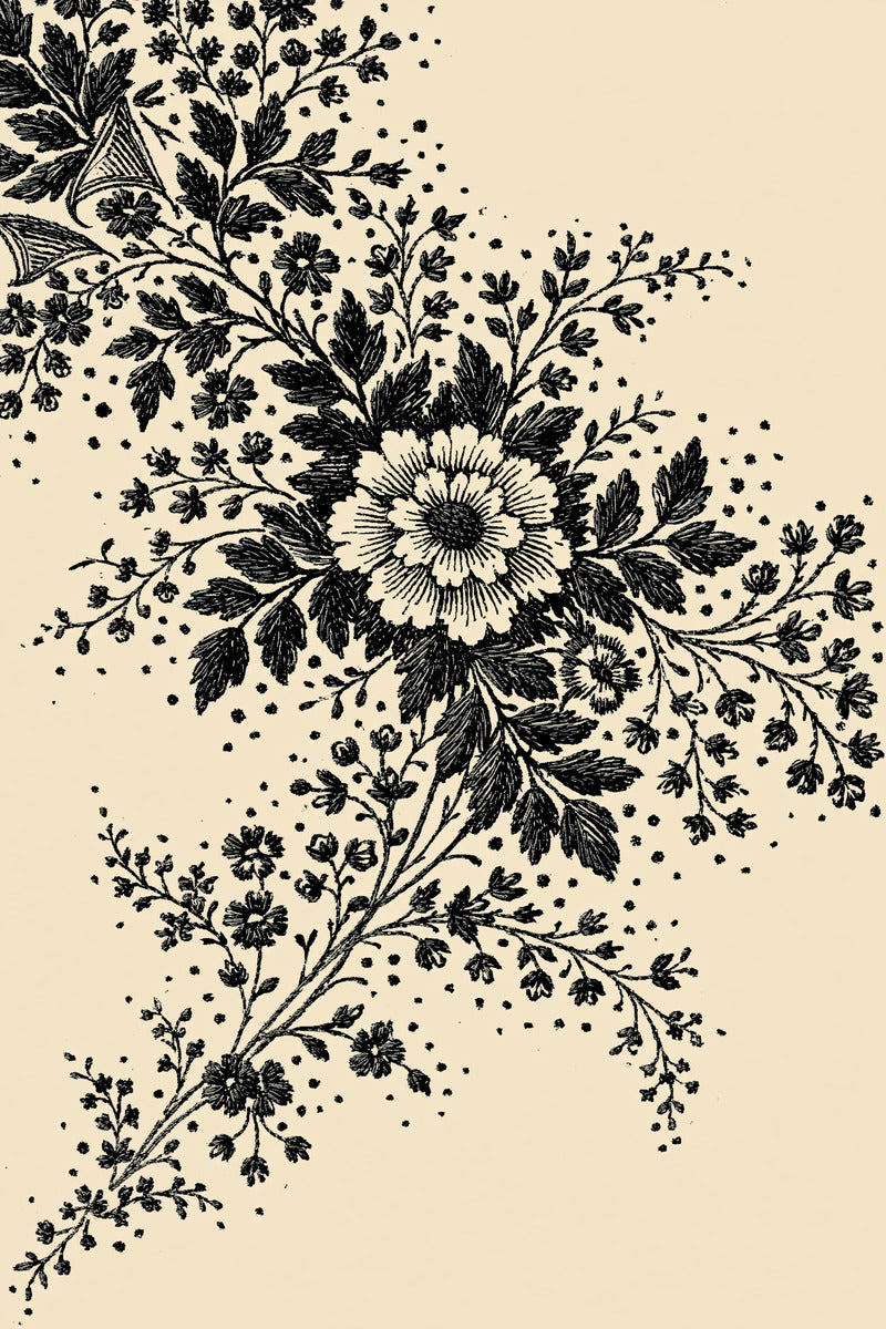 Modular Centerpiece Floral Motif from Modular & Combine Friendly Embroidery Systems - Book 2, a machine embroidery design reference.