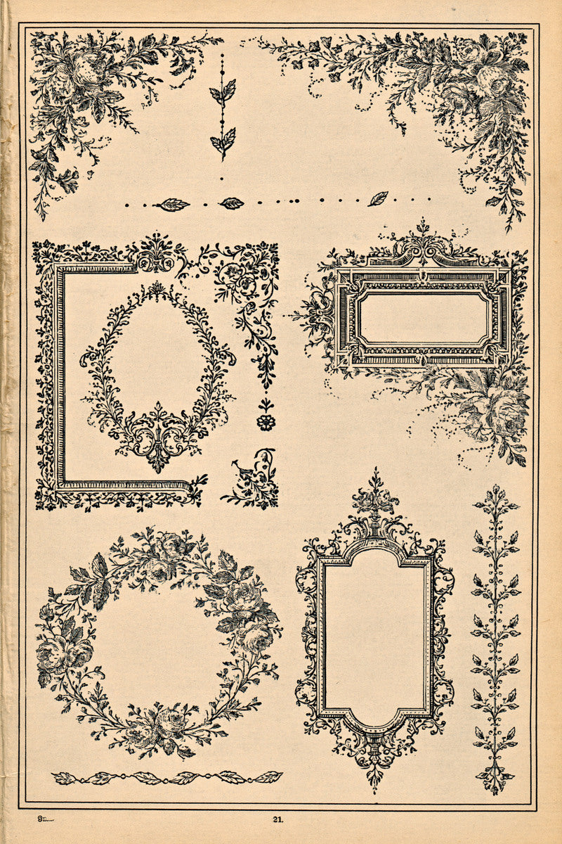 Modular Embroidery Pattern Book Plate 03 from Modular & Combine Friendly Embroidery Systems Book 1, a digital embroidery design reference for machine embroidery designs, embroidery patterns and embroidery design reference.
