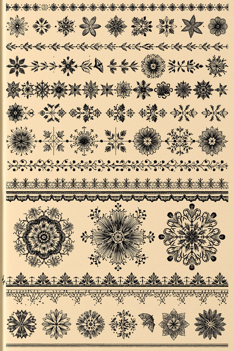 Modular Embroidery Pattern Book Plate from Modular & Combine Friendly Embroidery Systems Book 4, a digital embroidery design reference for machine embroidery designs, embroidery patterns and embroidery design reference.