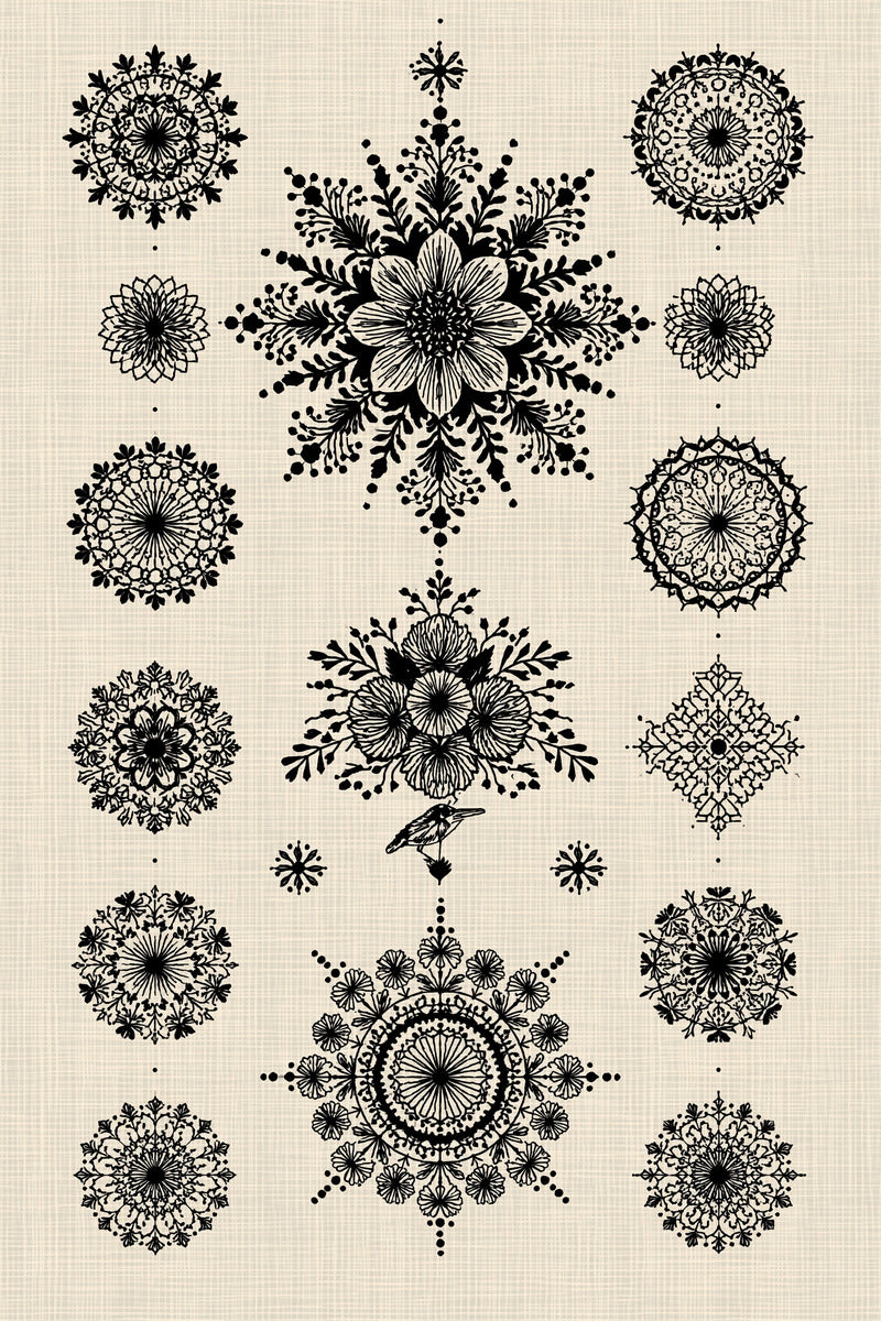 Modular Main Motif Library Plate from Modular & Combine Friendly Embroidery Systems Book 4, a digital embroidery design reference for machine embroidery designs, embroidery patterns and embroidery design reference.