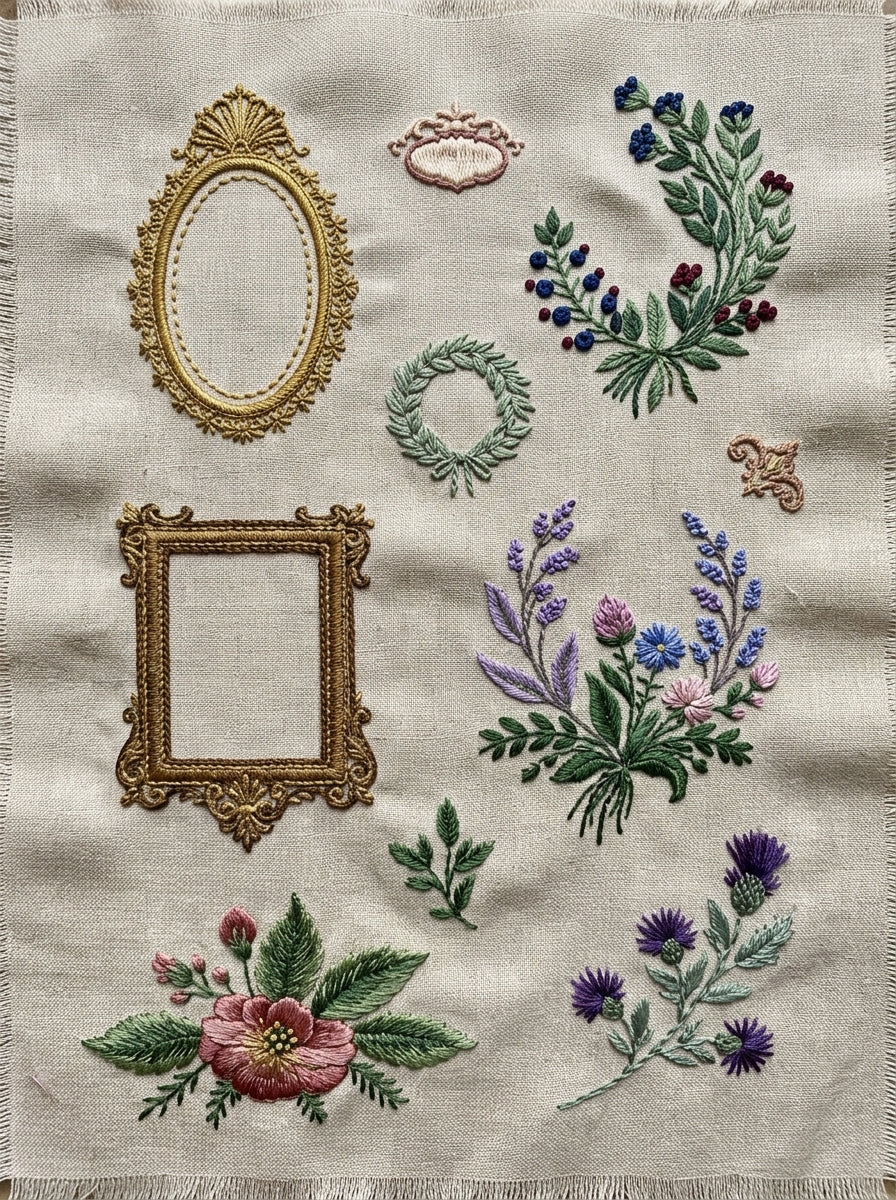 Accent Designs & Mini Motif Library - Book 2 | Digital PDF Embroidery Design Book