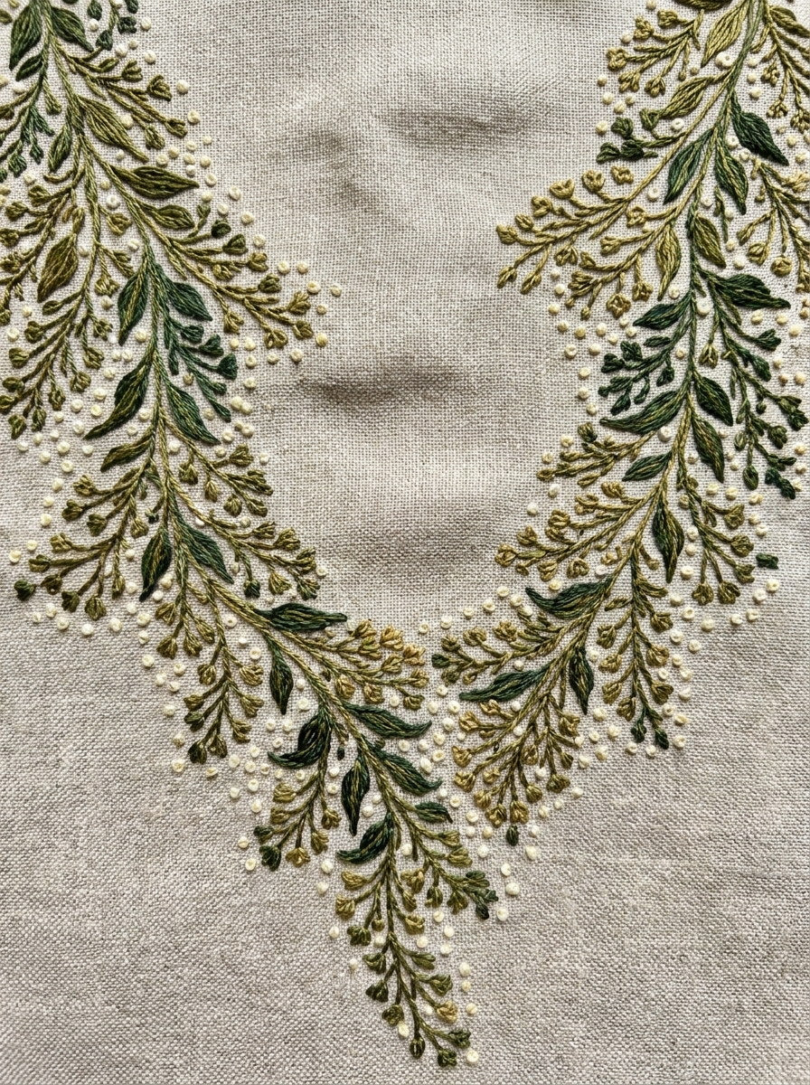 Monogram Neckline Frame Neckline And from Necklines & Collars Embroidery Book 1, a digital embroidery design reference for machine embroidery designs, embroidery patterns and frames and monogram spaces.