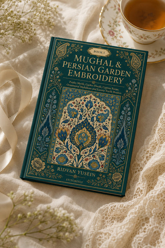 Mughal And Persian Garden Embroidery 1 Book 02 from Mughal & Persian Garden Embroidery Book 1, a digital embroidery design reference for machine embroidery designs, embroidery patterns and botanical and floral embroidery.