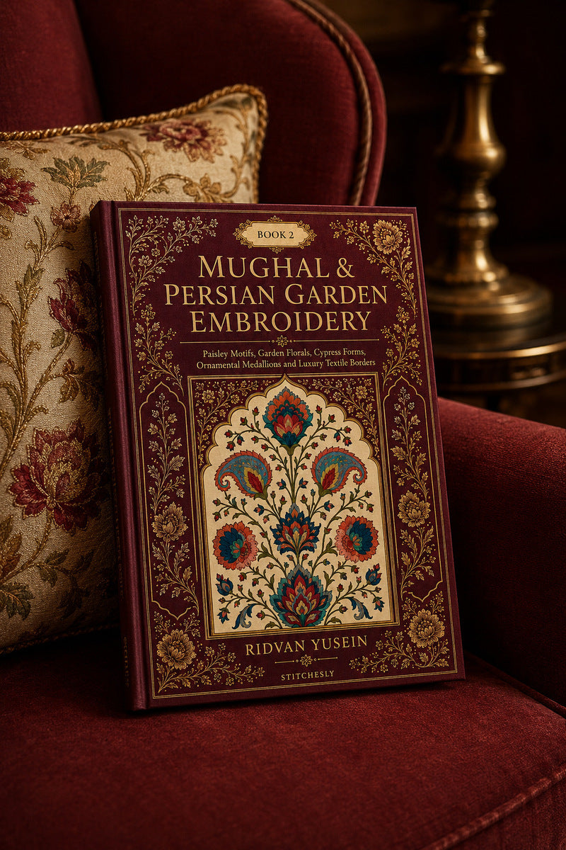 Mughal And Persian Garden Embroidery 2 Book 02 from Mughal & Persian Garden Embroidery Book 2, a digital embroidery design reference for machine embroidery designs, embroidery patterns and botanical and floral embroidery.