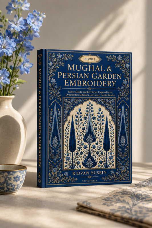 Mughal And Persian Garden Embroidery 3 Book 02 from Mughal & Persian Garden Embroidery Book 3, a digital embroidery design reference for machine embroidery designs, embroidery patterns and botanical and floral embroidery.