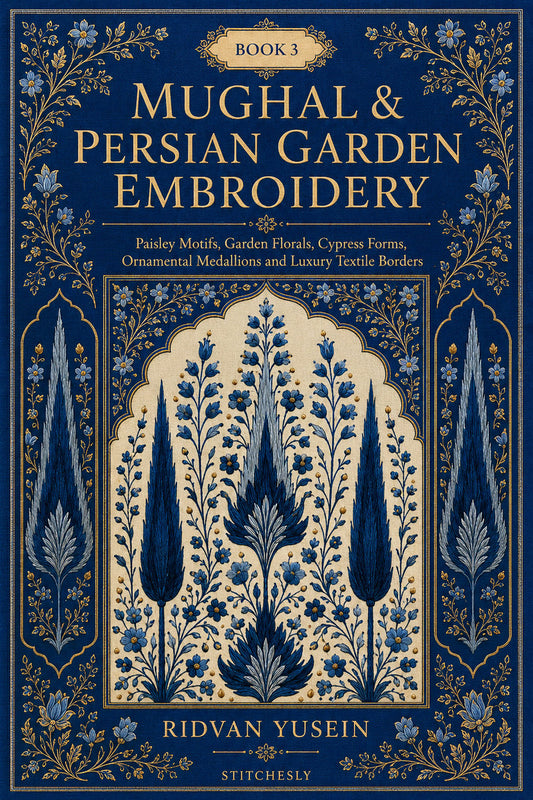 Mughal And Persian Garden Embroidery 3 Book 03 from Mughal & Persian Garden Embroidery Book 3, a digital embroidery design reference for machine embroidery designs, embroidery patterns and botanical and floral embroidery.