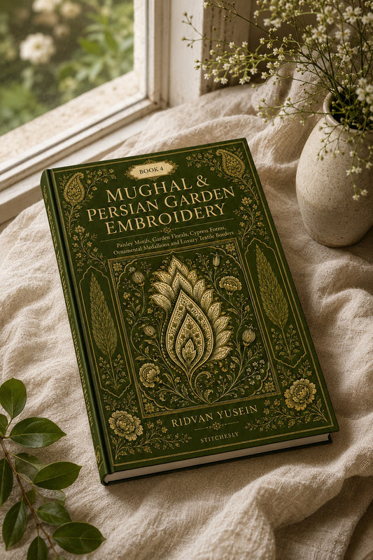 Mughal And Persian Garden Embroidery 4 Book 03 from Mughal & Persian Garden Embroidery Book 4, a digital embroidery design reference for machine embroidery designs, embroidery patterns and botanical and floral embroidery.