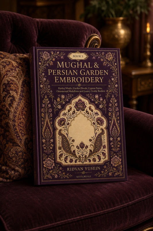 Mughal And Persian Garden Embroidery 5 Book 03 from Mughal & Persian Garden Embroidery Book 5, a digital embroidery design reference for machine embroidery designs, embroidery patterns and botanical and floral embroidery.