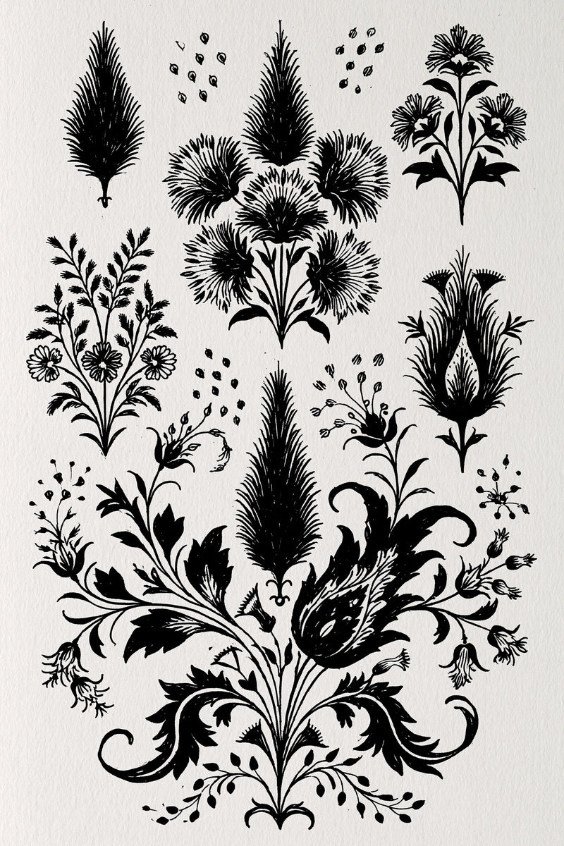 Mughal And Persian Garden Inspired 02 from Mughal & Persian Garden Embroidery Book 2, a digital embroidery design reference for machine embroidery designs, embroidery patterns and botanical and floral embroidery.