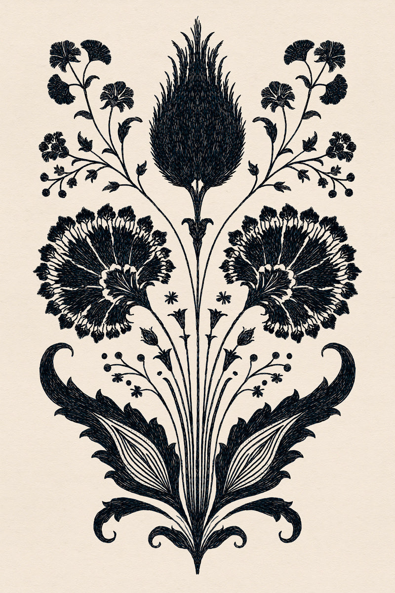 Mughal And Persian Garden Inspired 02 from Mughal & Persian Garden Embroidery Book 3, a digital embroidery design reference for machine embroidery designs, embroidery patterns and botanical and floral embroidery.