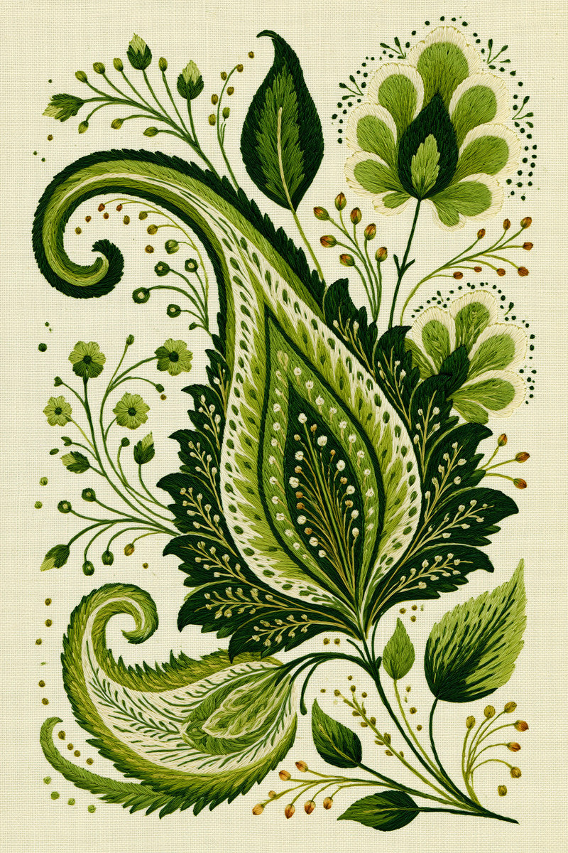 Mughal And Persian Garden Inspired 03 from Mughal & Persian Garden Embroidery Book 3, a digital embroidery design reference for machine embroidery designs, embroidery patterns and botanical and floral embroidery.