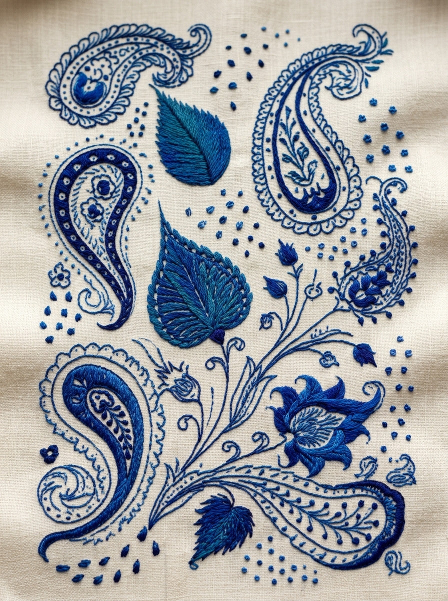 Mughal And Persian Garden Inspired 03 from Mughal & Persian Garden Embroidery Book 1, a digital embroidery design reference for machine embroidery designs, embroidery patterns and botanical and floral embroidery.